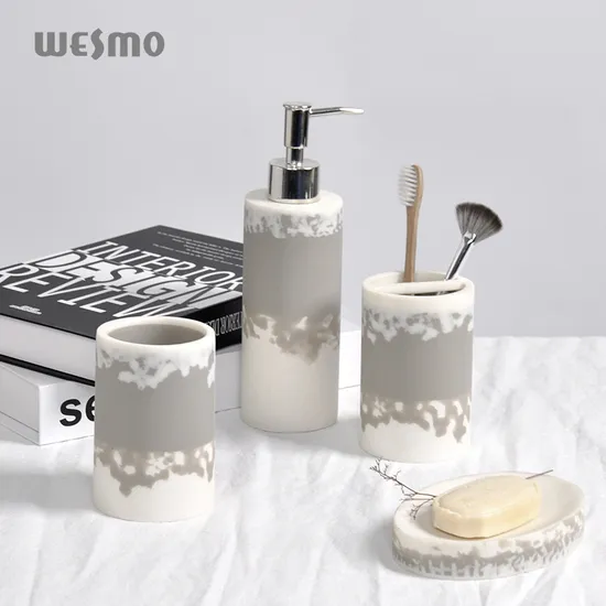 Luxury 7PCS Custom Bath Accessories Hotel Bathroom Accessory Set Ceramic Bathroom Accessories Set