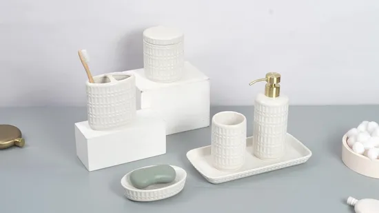 Ceramic Houseware Bath Accessories Set
