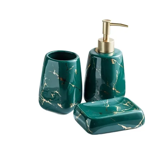 Hot Sale Sanitary Ware Durable Bath Accessories Ceramic Luxury 3PCS Bathroom Set