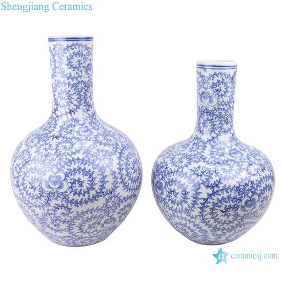 J213 Chinese Blue and White Antique Hand Painting Ginger Jar Sets Qing Home Decor Ceramic & Porcelain Vases