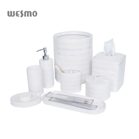 Simple Ceramics Bath Accessories Decor Luxury Hotel Porcelain Bathroom Set