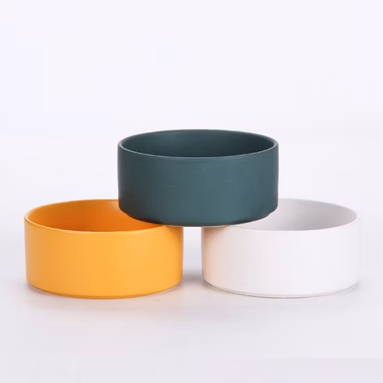 Ceramic Pet Cat Bowl, Wooden Shelf Cat Dog Food Bowl