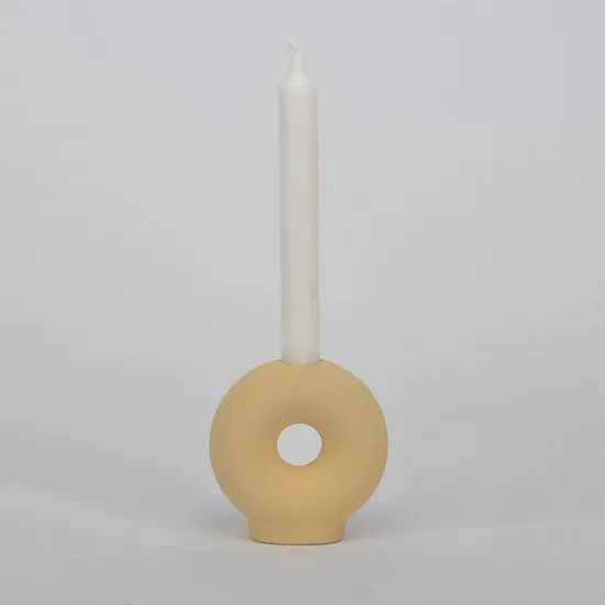 Modern Home Decoration Matte Cylinder Marble Tea Light Candle Container Decorative Candle Jars Ceramic Candle Jar 