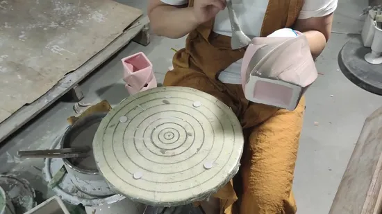 Custom Logo Indoor Wedding Decoration Ceramic Flower Container 