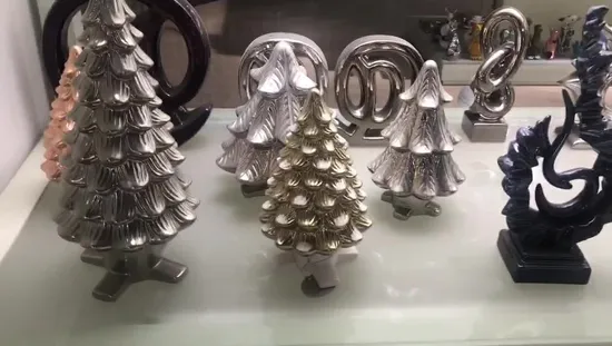 Home Promotional Gift Decoration Pieces Ceramic Christmas Tree Ornament 