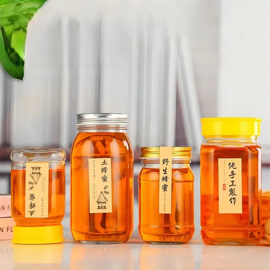 Bee Element Design Honey Jar 500ml 1000ml Food Container Ceramic Storage Jar 