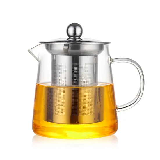 Kung Fu Glass Tea Set Household Stainless Steel Filter Glass Teapot Set 