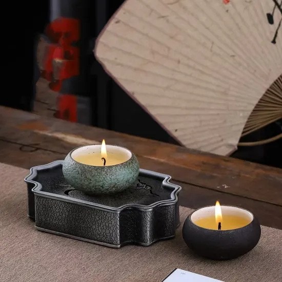 Custom Empty Bulk Matt Scented Ceramic Candle Jars Wholesales 