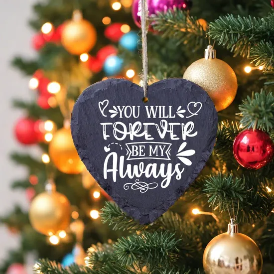 Christmas Custom Slabstone Photo Prop Pendants Keepsake Gift Memorial Ceramic Ornament 