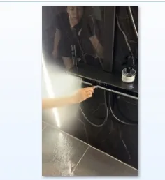 Bath & Shower Rain Faucets Design Rainfall Waterfall Gun Grey Mixer Hot Cold Digital Thermostatic Shower Set 