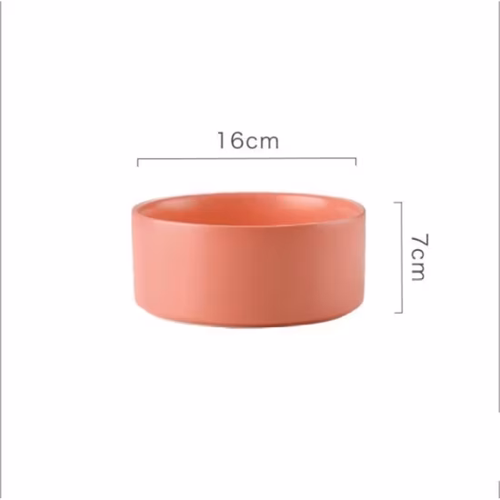 Ceramic Pet Cat Bowl, Wooden Shelf Cat Dog Food Bowl