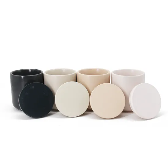 Ceramic Candle Container Candle Vessels Candle Jars with Lid 