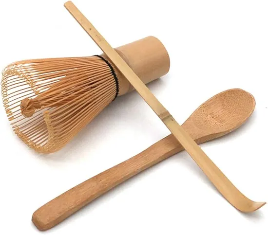 Chinese Japanese Bamboo Handmade Tea Set, a Set of 3 Pieces, Ceramic Tea Set 