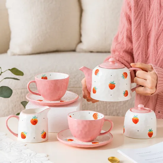 Home Ceramic Coffee Afternoon Tea Cup Set Gift Hand
