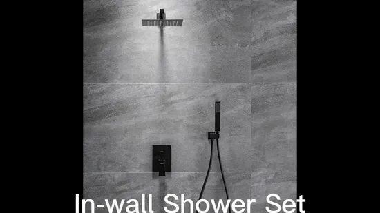 Luxury Copper Hot and Cold Bathroom Shower Mixer Brushed Gold Brass Dual Bath Shower and Faucet Set 