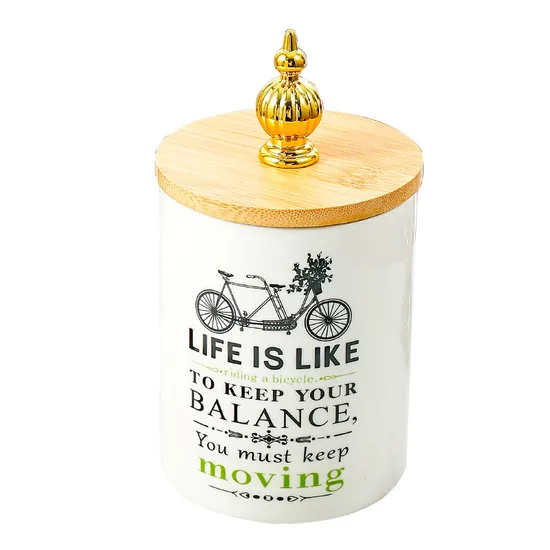 Ceramic Jar Set Kitchen Supplies Tea Coffee Large Capacity Sealed Box 