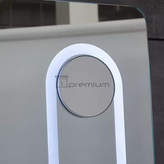 Modern Wall Hung Bath Mirror LED Ceramic Basin Vanity PVC Cabinet Set