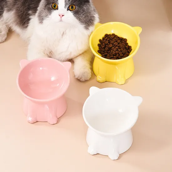 Custom Wholesale Ceramic Pet Cat Dog Bowl Feeder 