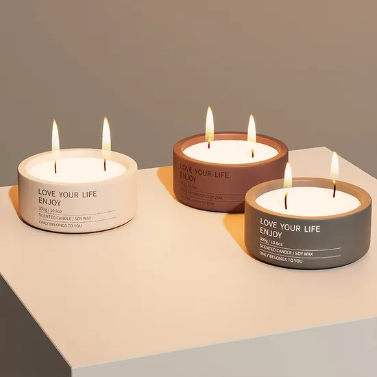 Nordic Minimalist Custom Home Decoration Soy Ceramic Scented Candles Matte Jar 