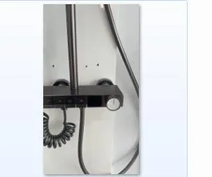 New Aluminum Hot and Cold Water Adjustable Bathtub Shower Faucet Black Shower Set 